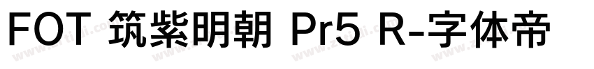 FOT 筑紫明朝 Pr5 R字体转换